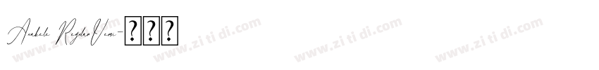 Anabele RegularVersi字体转换